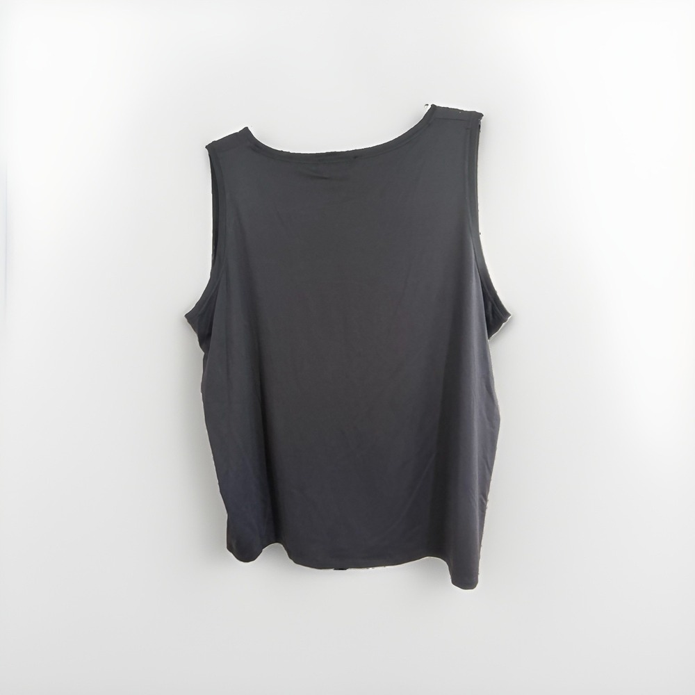 Karen Kane womens blouse shirt top TANK sleeveless stretch BLACK 3X EUC P102 - Picture 3 of 3